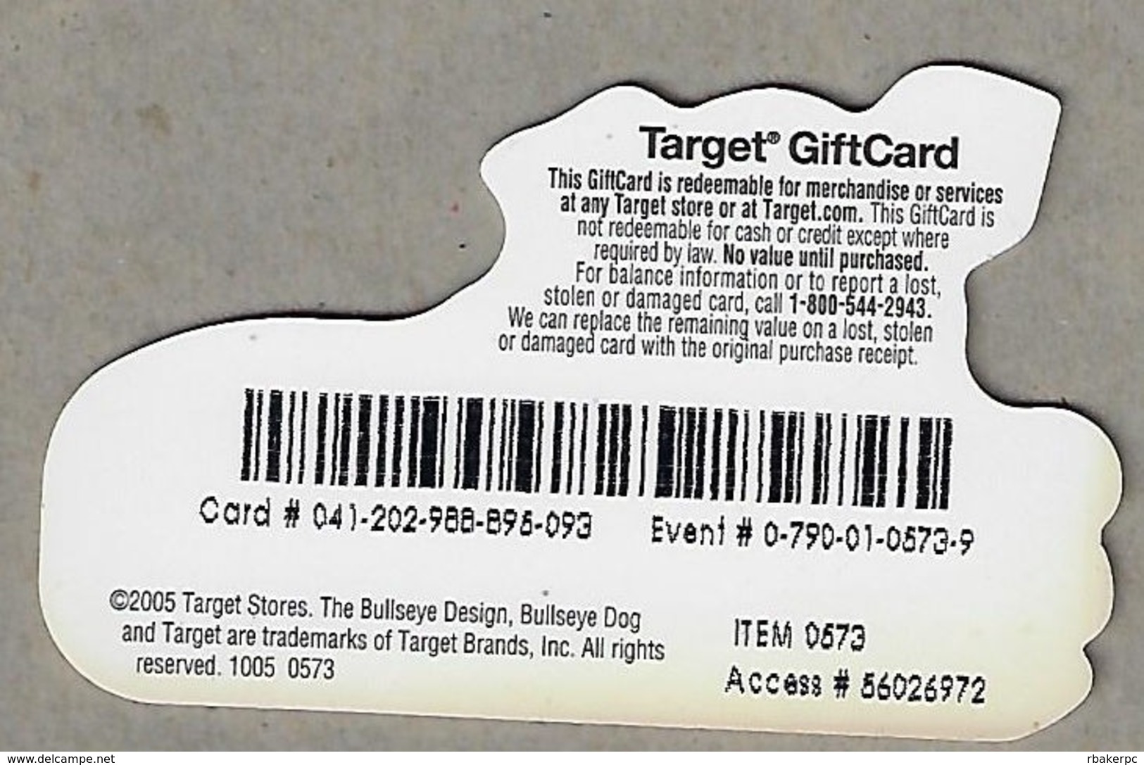 Target Gift Card - Unique Shape - Gift Cards