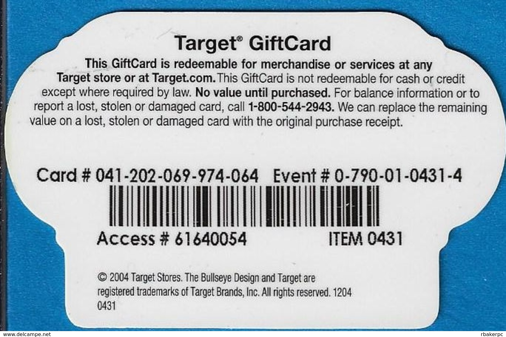 Target Gift Card - Unique Shape - Gift Cards