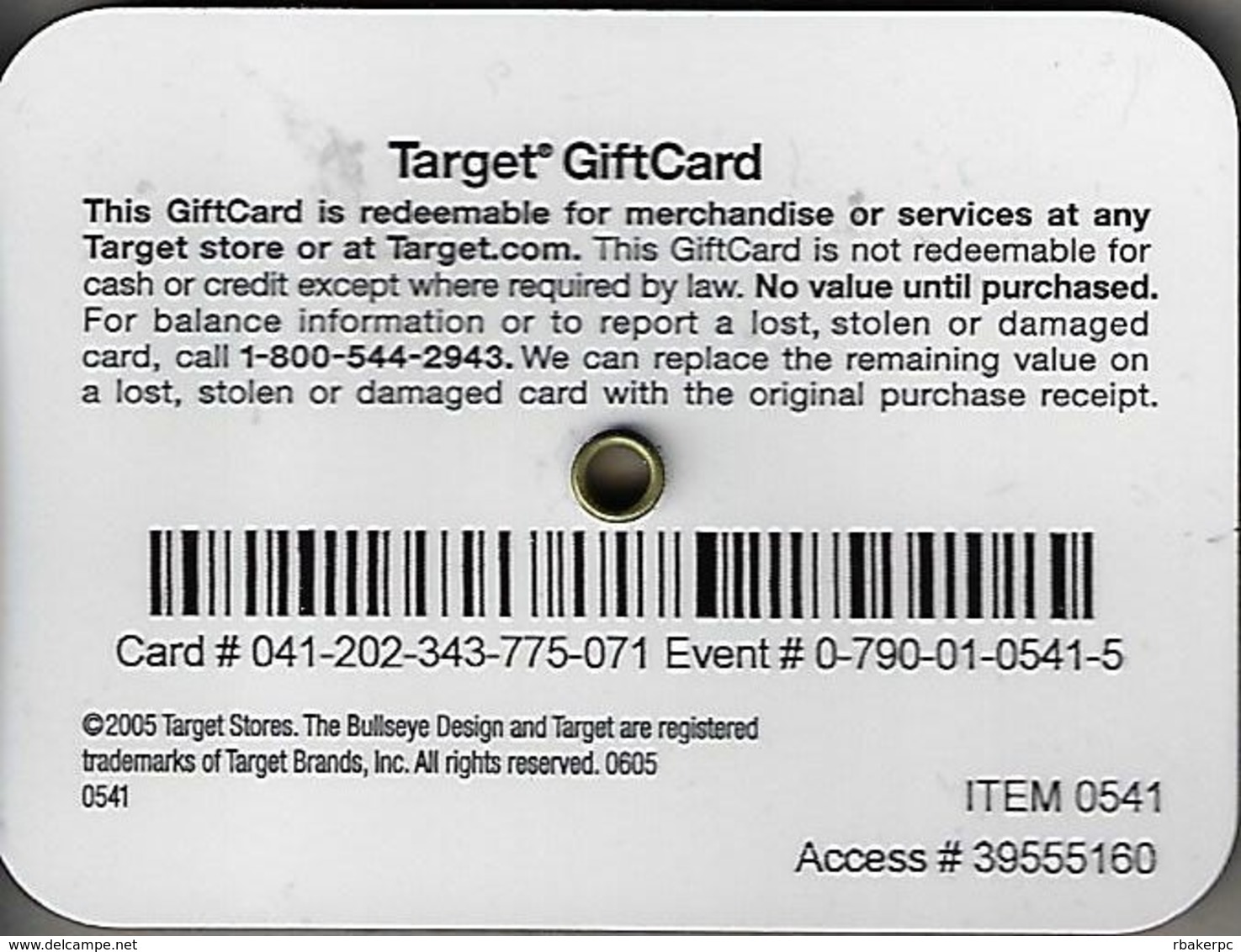 Target Gift Card - Unique Shape With Spinner - Gift Cards