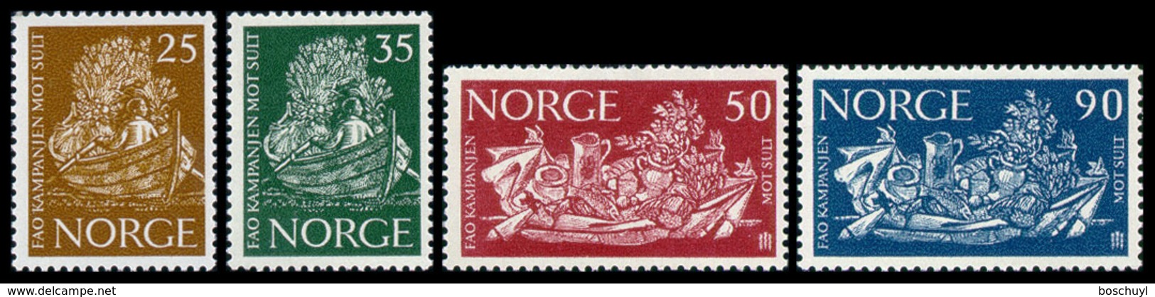 Norway, 1963, Freedom From Hunger, FAO, United Nations, MNH, Michel 487-490 - Other & Unclassified