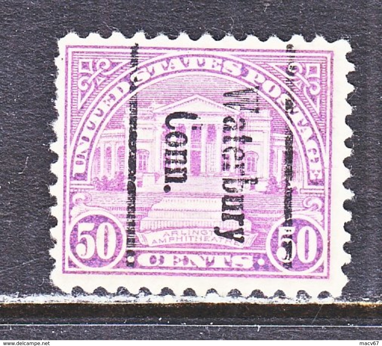 U.S. 701   Perf. 10 1/2 X 11  (o)  CONN.   1931  Issue - Precancels