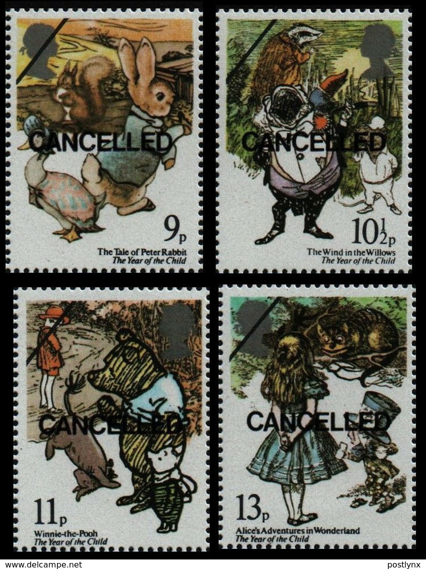 GREAT BRITAIN 1980 International Year Of The Child SET:4 OVPT:cancelled (SPECIMEN) - Fictifs & Spécimens