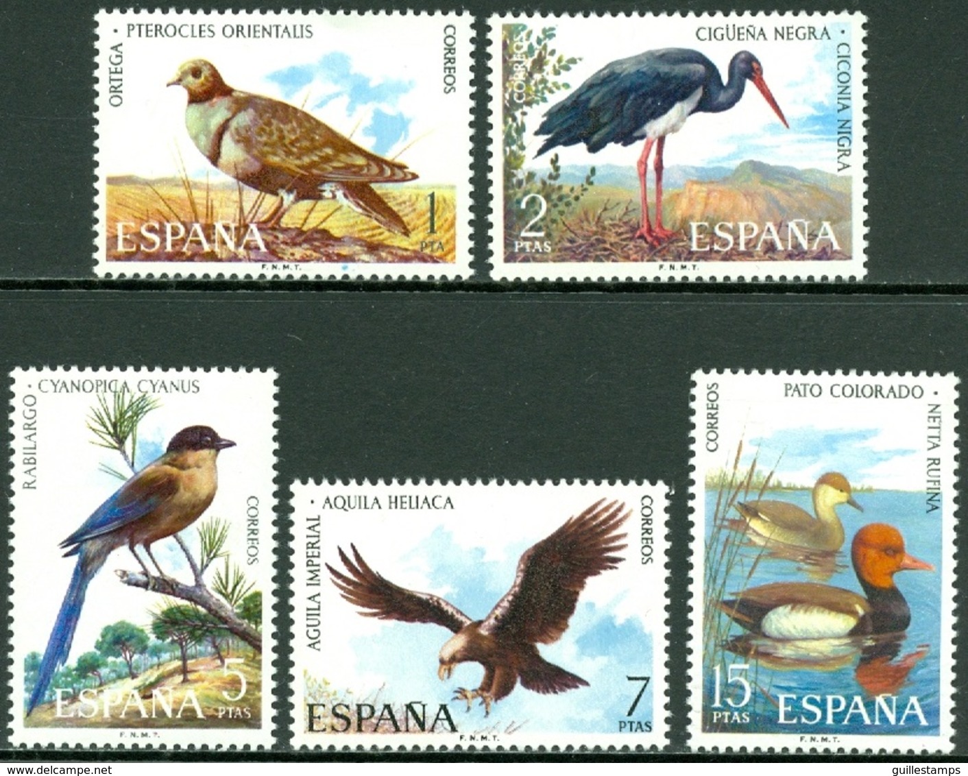 SPAIN 1973 FAUNA, BIRDS** (MNH) - Unused Stamps