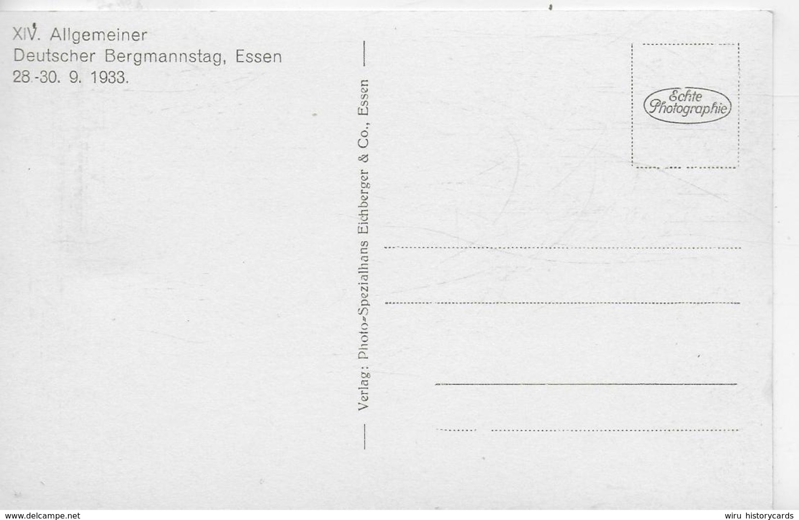 AK 0311  Essen ( Münster ) - XIV. Allgemeiner Deutscher Bergmannstag 28.-30.9. 1933 - Essen
