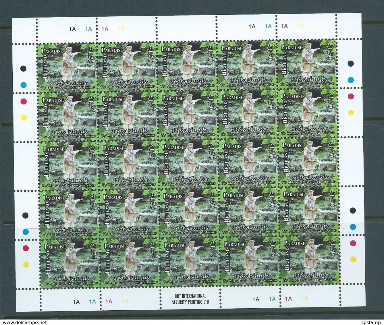 Cook Islands 2014 Highlands Paradise Set 9 In Full Sheets Of 25 With Imprint & Plate Numbers MNH - Cook Islands