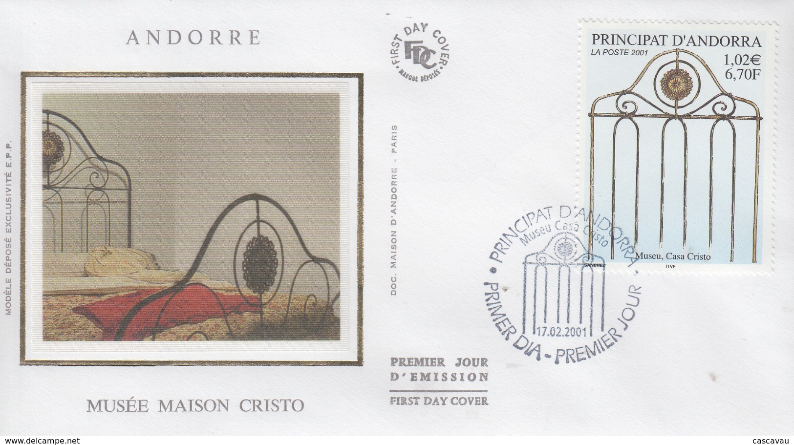 Enveloppe  FDC  1er  Jour   ANDORRE   Musée   CASA  CRISTO    2001 - FDC