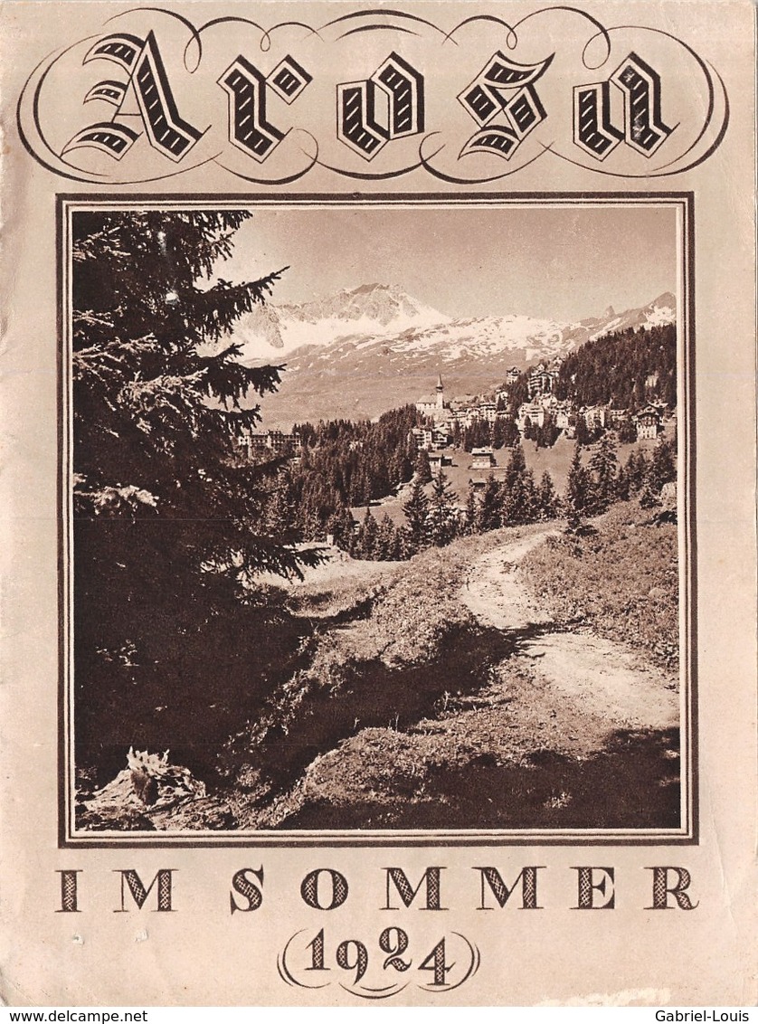 Arosa Im Sommer 1924 - 14 Photos - 4 Seiten - (16 X 12 Cm )  Graubunden - Schweiz - Tourism Brochures