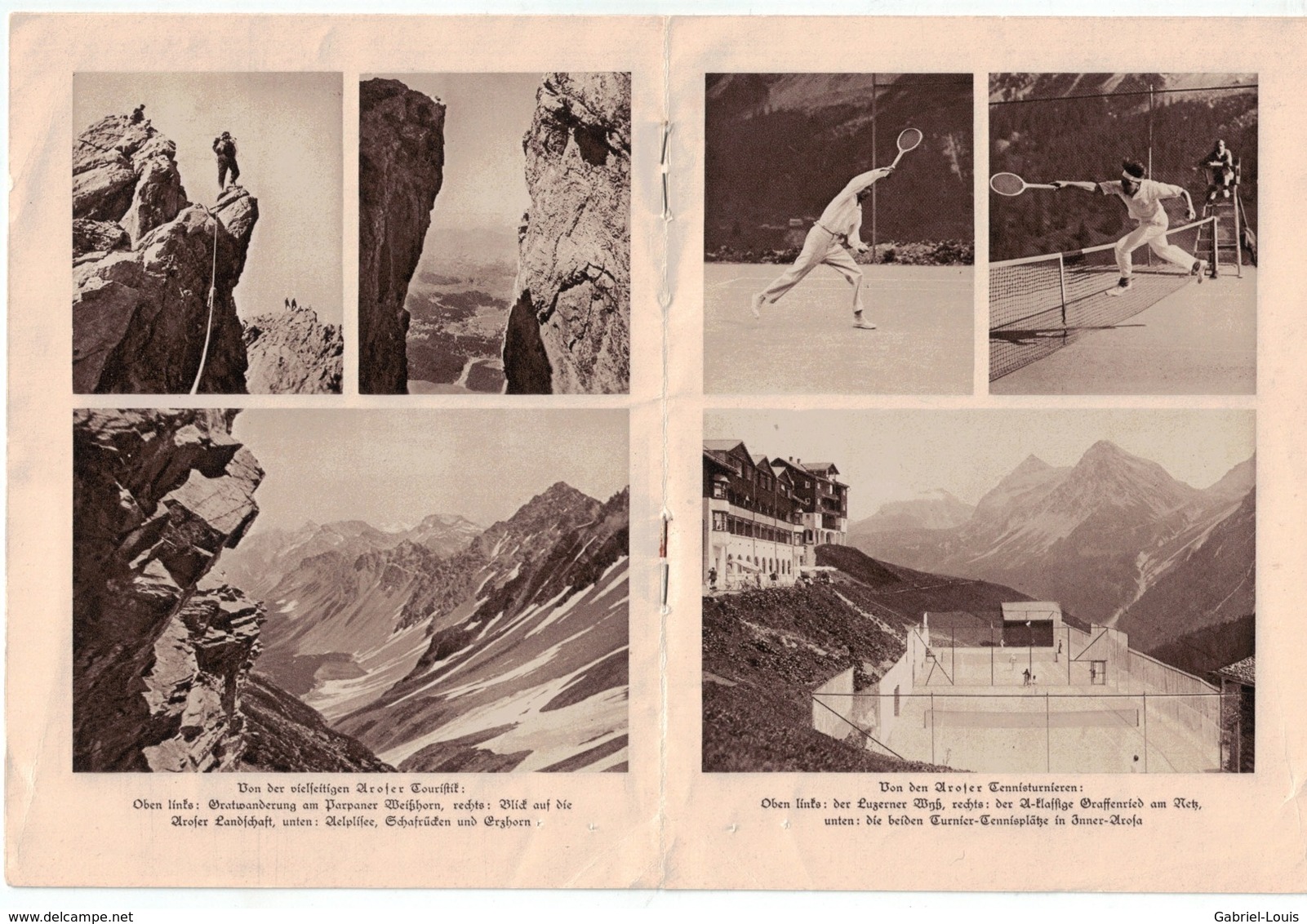Arosa Im Sommer 1924 - 14 Photos - 4 Seiten - (16 X 12 Cm )  Graubunden - Schweiz - Tourism Brochures