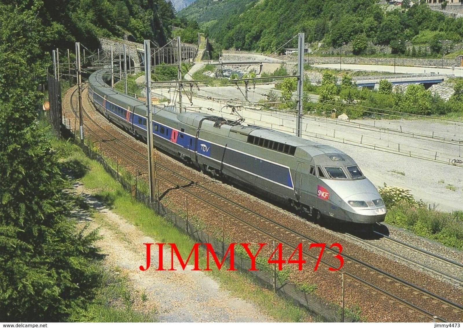 CPM - Le TGV - R, Rame 4502 " Alessandro Manzoni " Paris-Lyon - Milano-Centrale Passe à Orelle-Prémont - Photo R. GIBIAT - Eisenbahnen