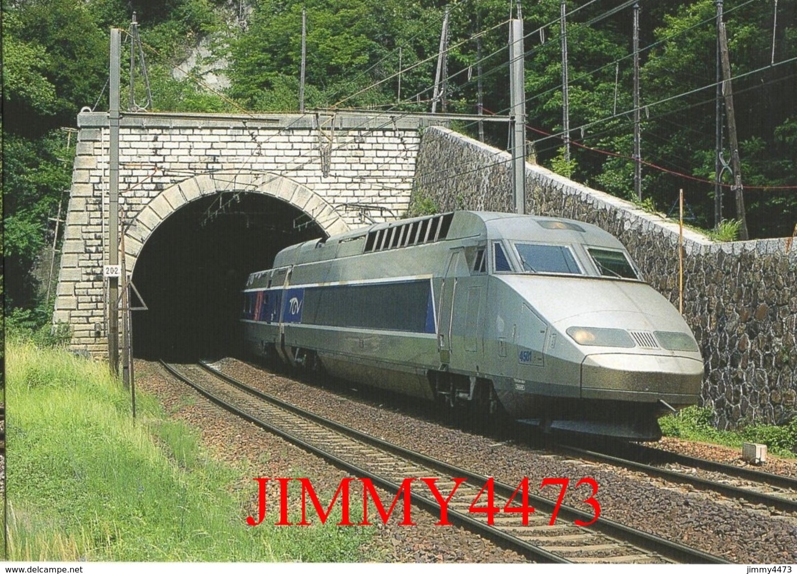 CPM - Le TGV. R. Rame 4501, " Alessandro Manzoni " Paris-Lyon - Milano-Centrale Tunnel De La Madeleine - Photo R. GIBIAT - Trains