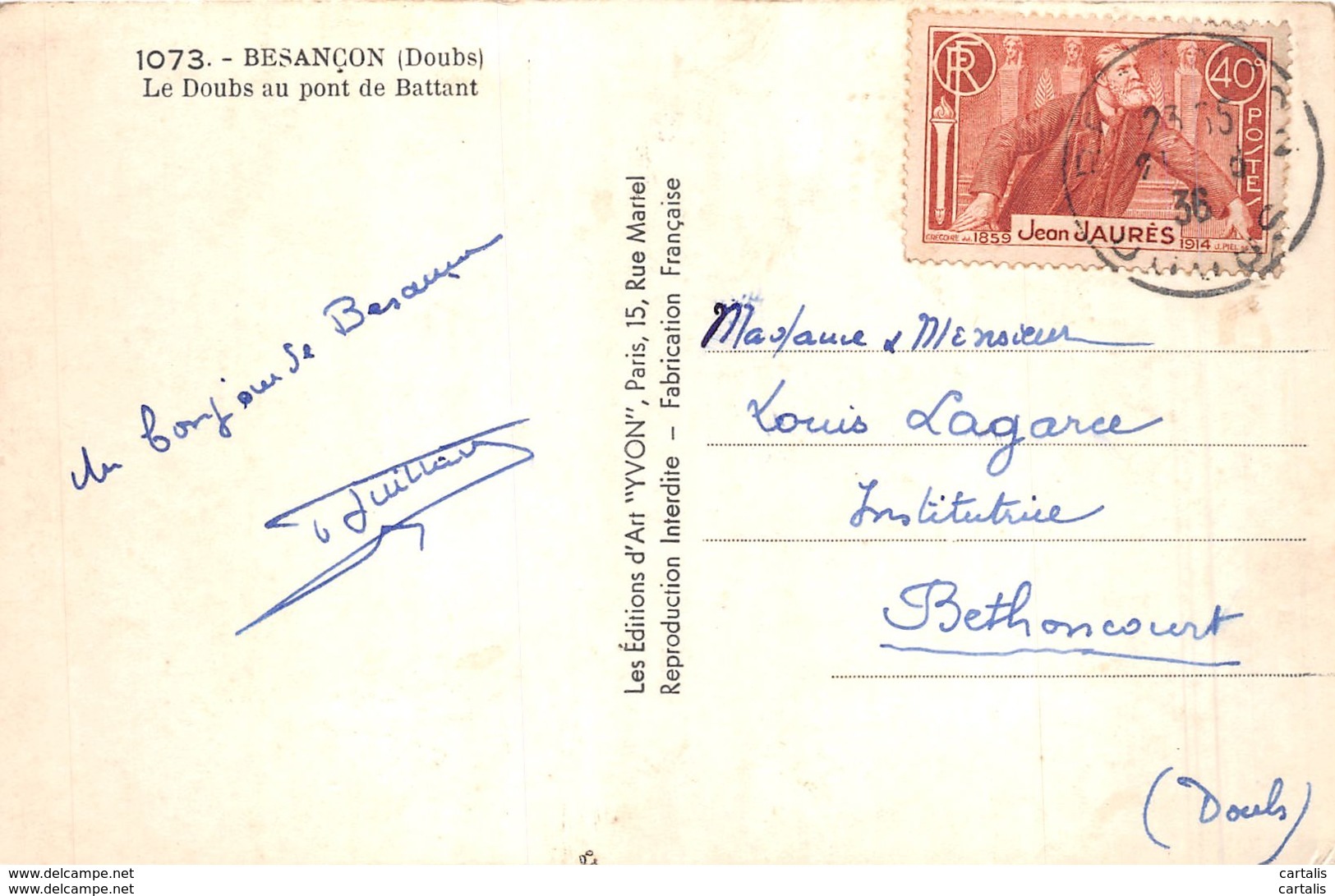 25-BESANCON LES BAINS-N°C-4313-E/0059 - Besancon