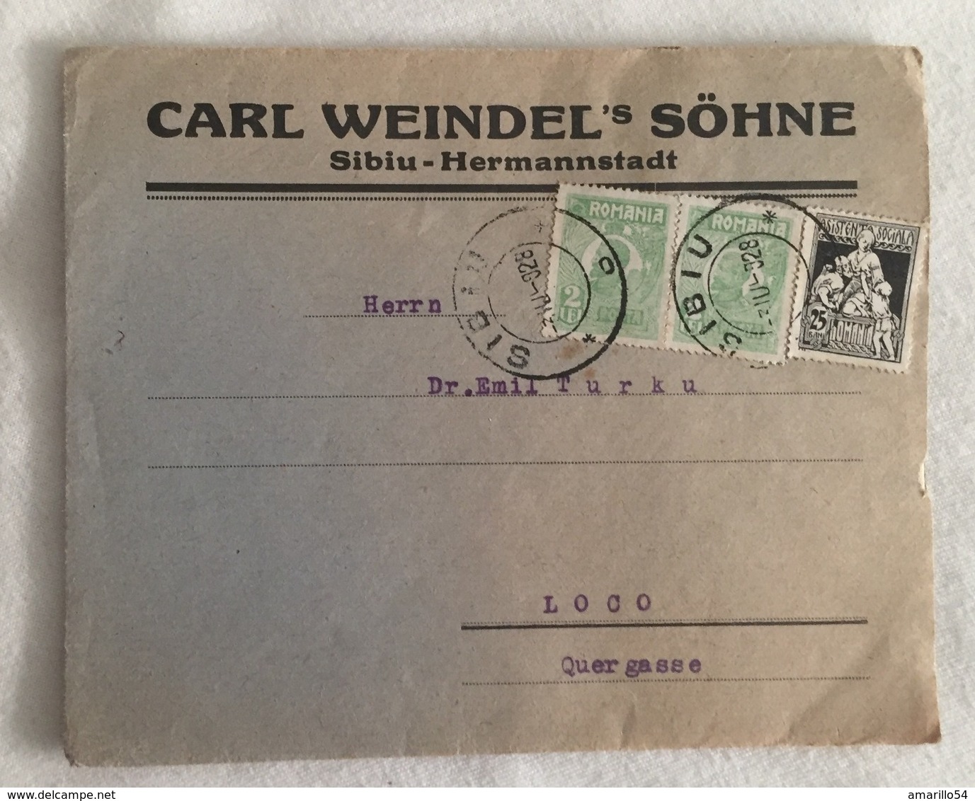 RAR Firmenbrief Karl Weindel Sibiu Hermannstadt 1928 Mit Original Unterschrift - Sonstige & Ohne Zuordnung