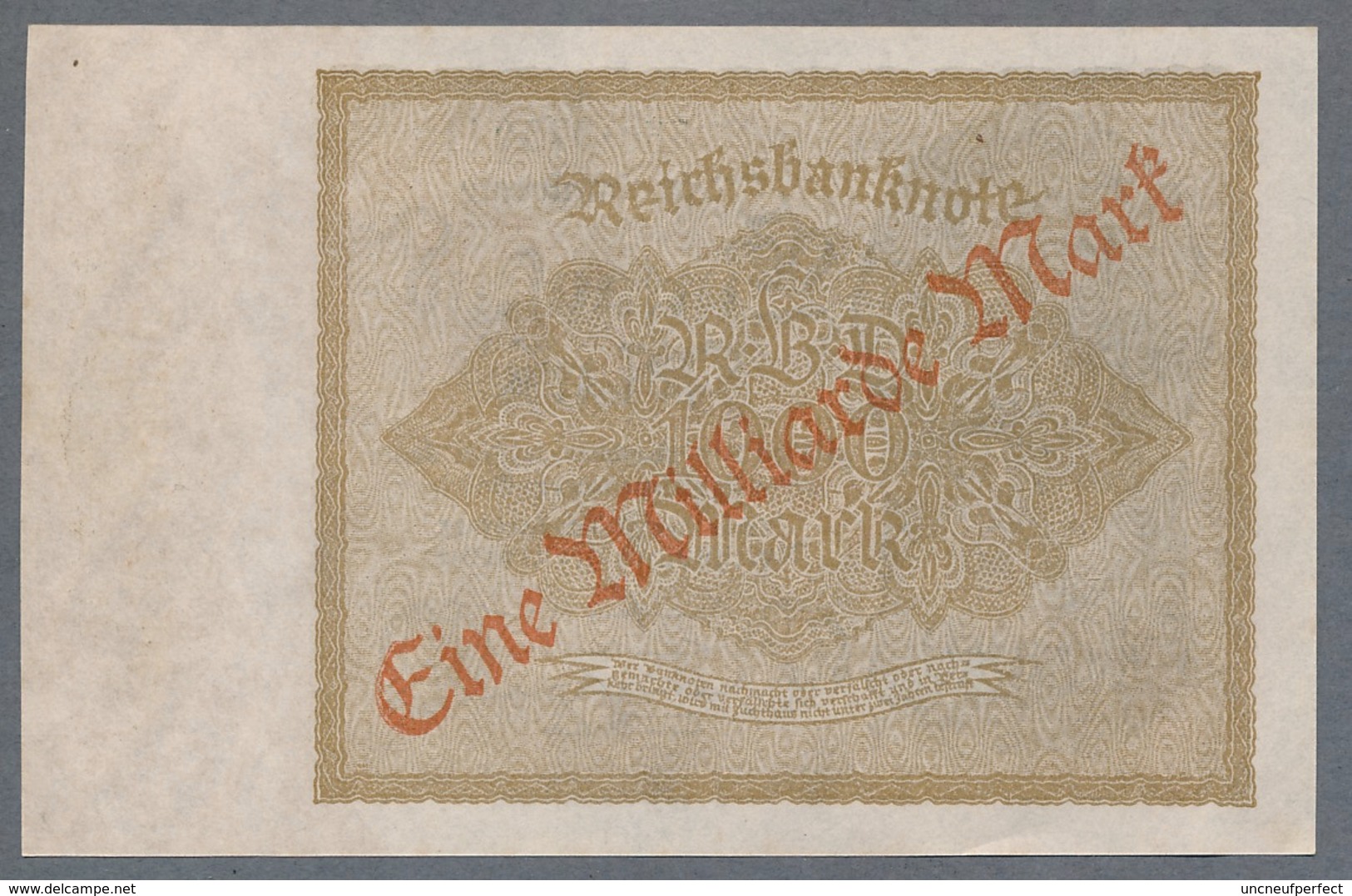 P113a RoF110e DEU-126Fe  1 Milliard  UNC NEUF Très Rare Version (ORANGE) - 1 Milliarde Mark