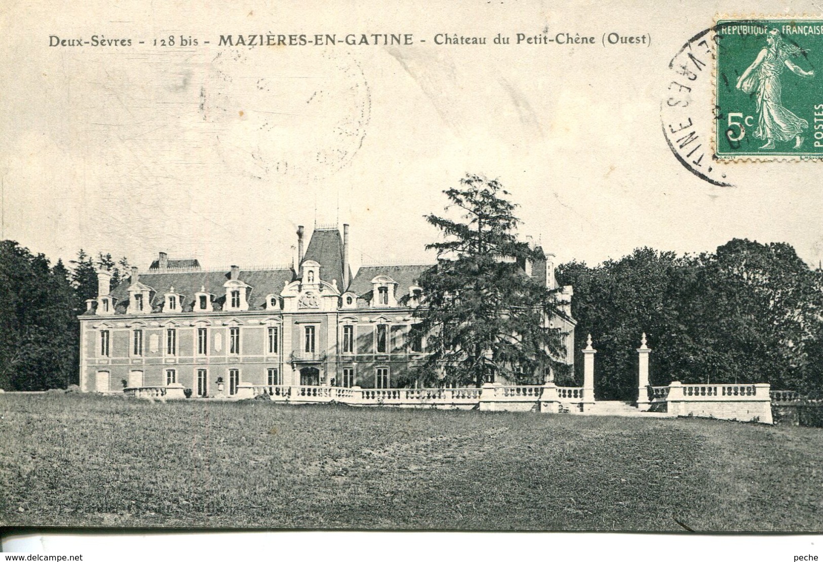 N°75377 -cpa Mazières En Gatine -château Du Petit Chêne- - Mazieres En Gatine