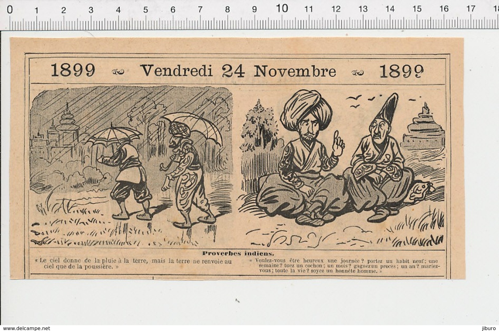 2 Scans Humour Proverbes Indiens (Inde Hindous) Ciel Pluie Terre Poussière (thème Sécheresse Météo) Parapluie 226ZE - Non Classés