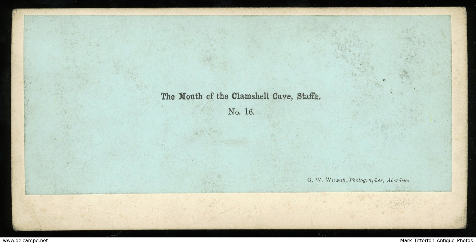Stereoview - Clamshell Cave, Staffa SCOTLAND By G.W.Wilson - Stereoscopi