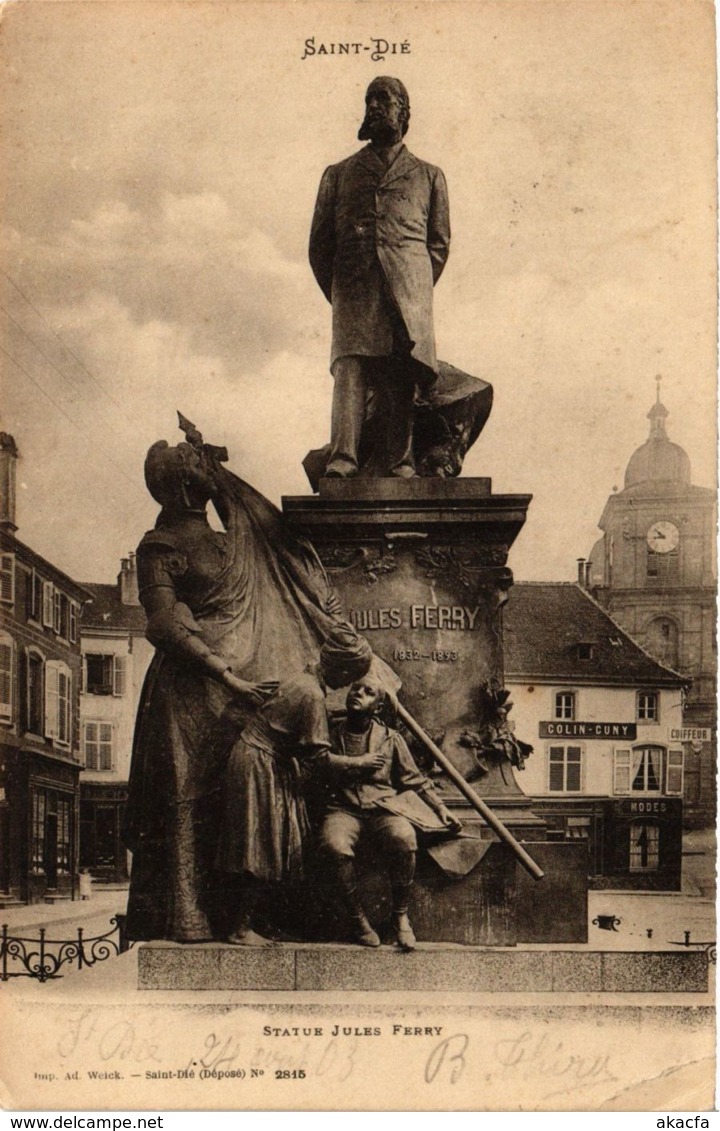 CPA Lorraine Vosges St-Dié Statue Jules Ferry (982940) - Saint Die