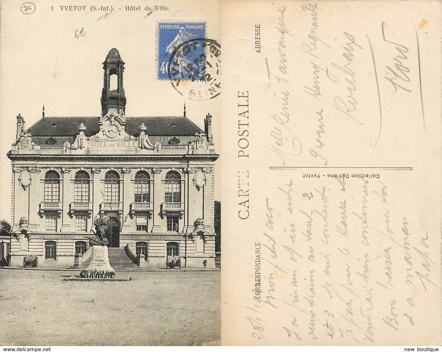 NB - [510893]B/TB//-France  - (76) Seine Maritime, Yvetot, Hôtel De Ville - Yvetot