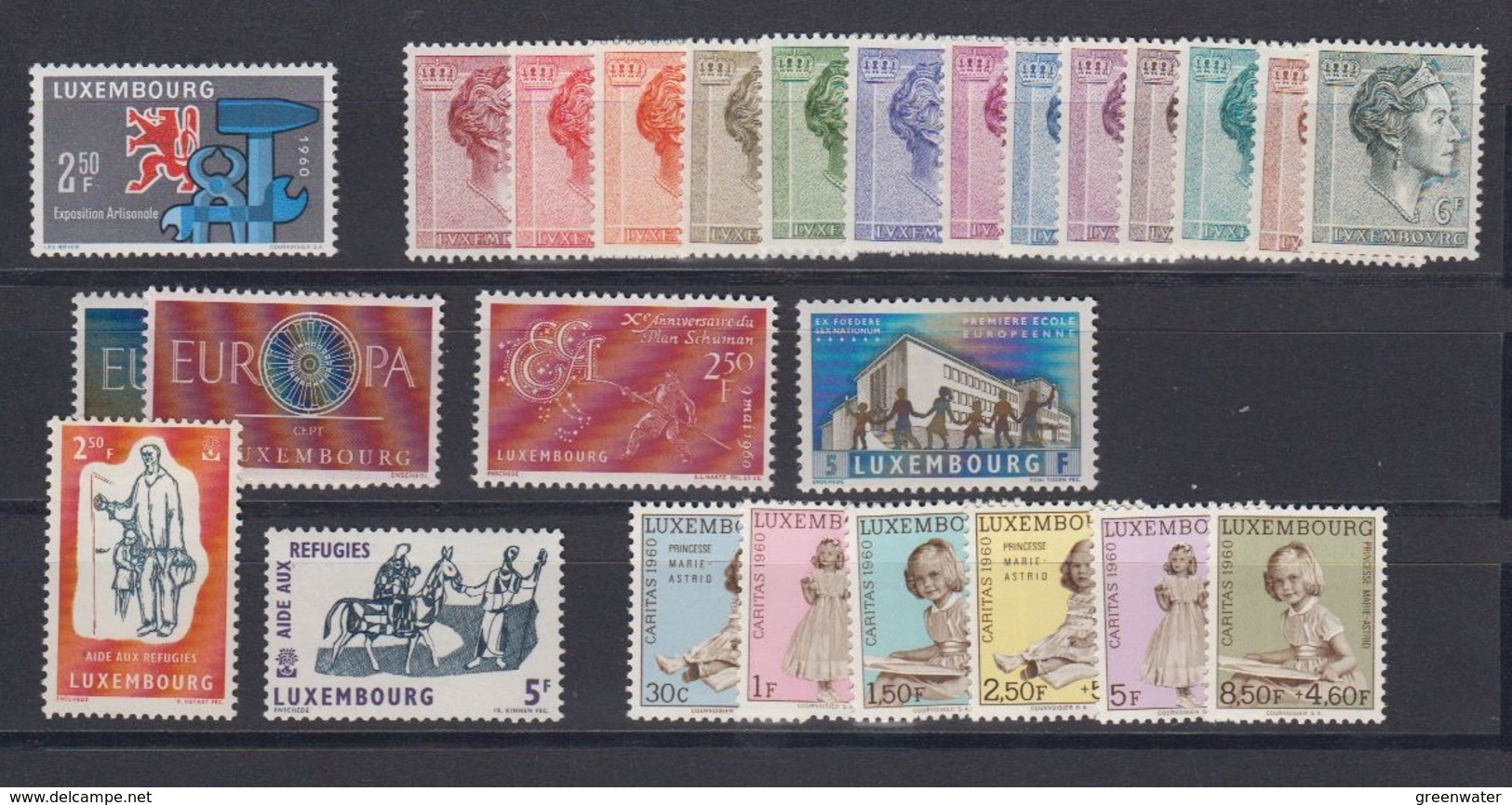 Luxemburg 1960 Year (Charlotte Def. 13v -1960 + 1964) ** Mnh (44489) - Volledige Jaargang