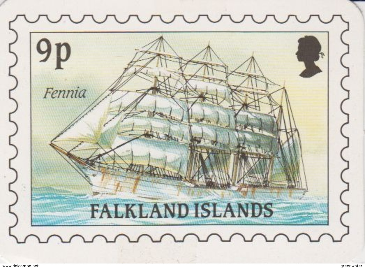 Falkland Islands 1991 Calender Card  / Sailing Ship "Fennia"  (44491) - Islas Malvinas