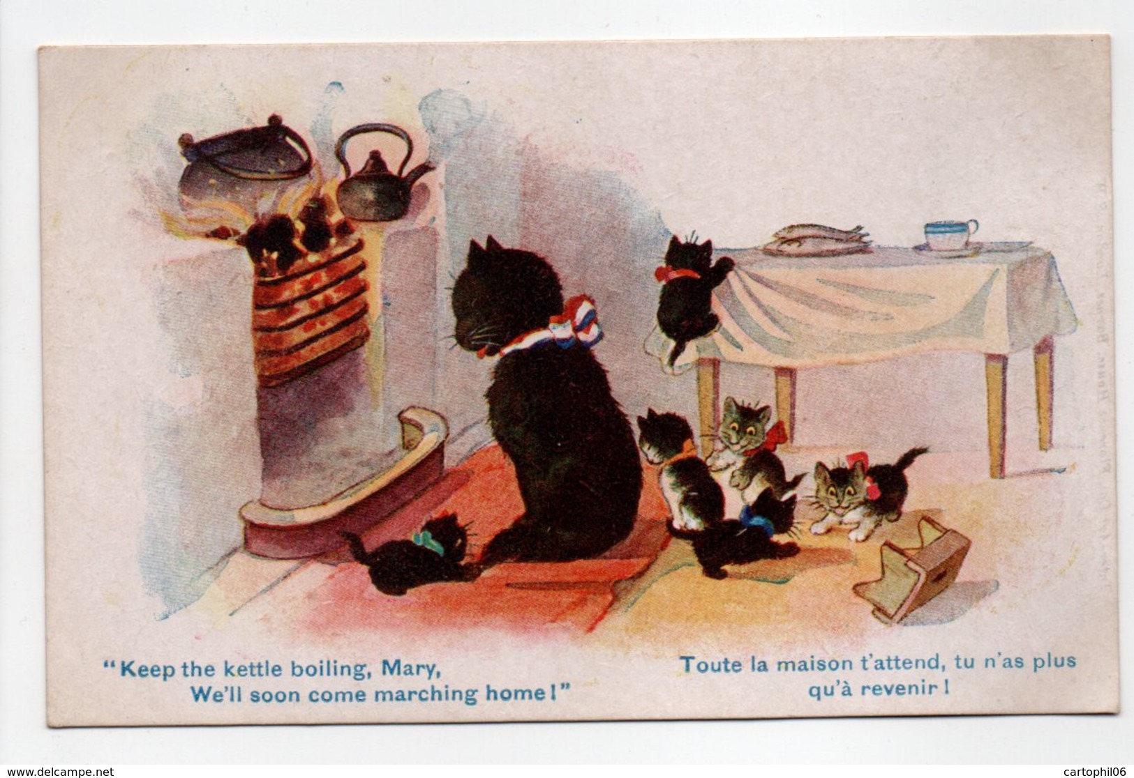 - CPA ILLUSTRATEURS - Keep The Kettle Boiling, Mary, We'll Soon Come Marching Home ! - Series COMIQUE 2723 - - 1900-1949
