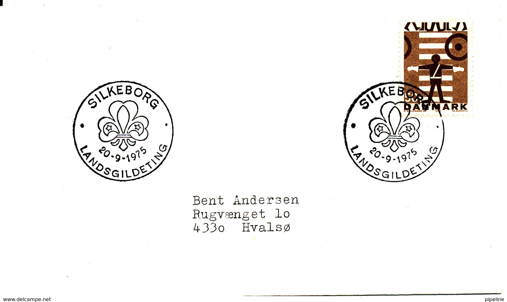 Denmark Cover Scout Scouting Silkeborg 20-9 1975 Landsgildeting - Covers & Documents