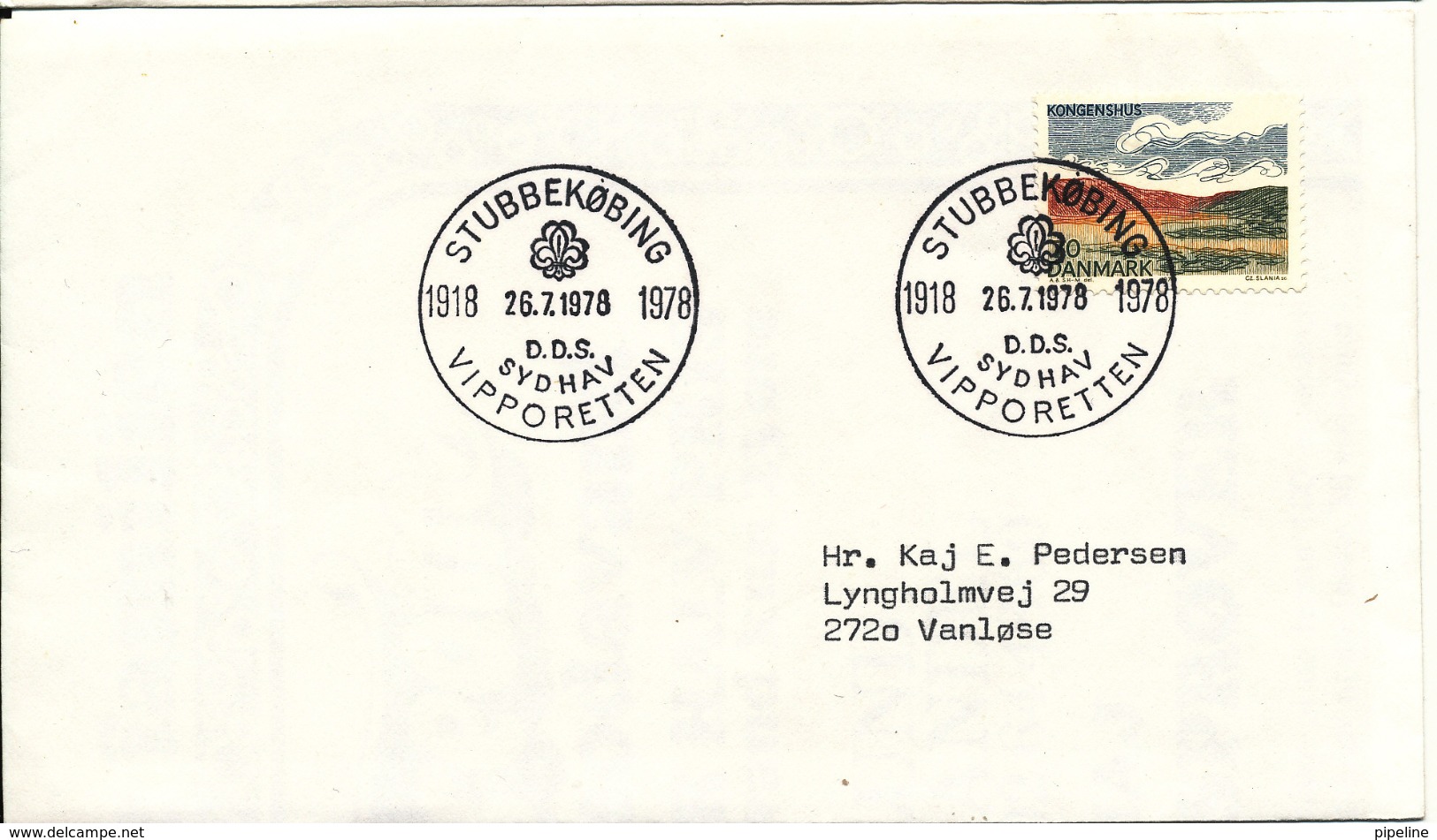 Denmark Cover Scout Scouting Stubbeköbing 26-7-1978 D. D. S. Sydhav Vipporetten - Covers & Documents