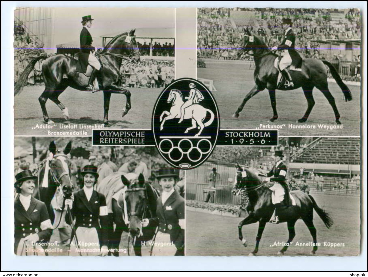 XX005779/ Olympiade 1956 Stockholm Reiterspiele Linsenhoff, Weygand, Küppers AK - Giochi Olimpici