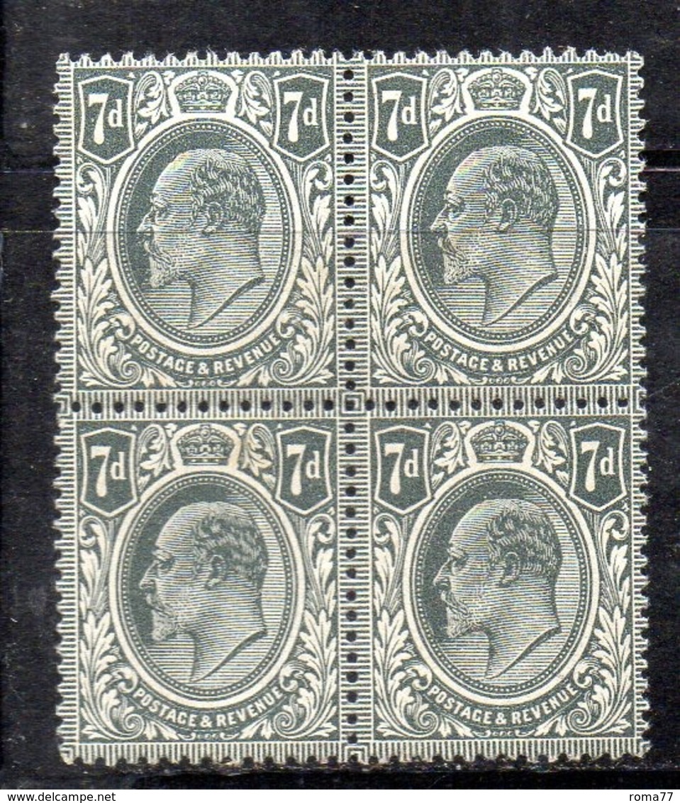 APR2517 - GRAN BRETAGNA 1909 , EVII Unificato N. 123 In Quartina   ***  MNH  (2380A). - Nuovi