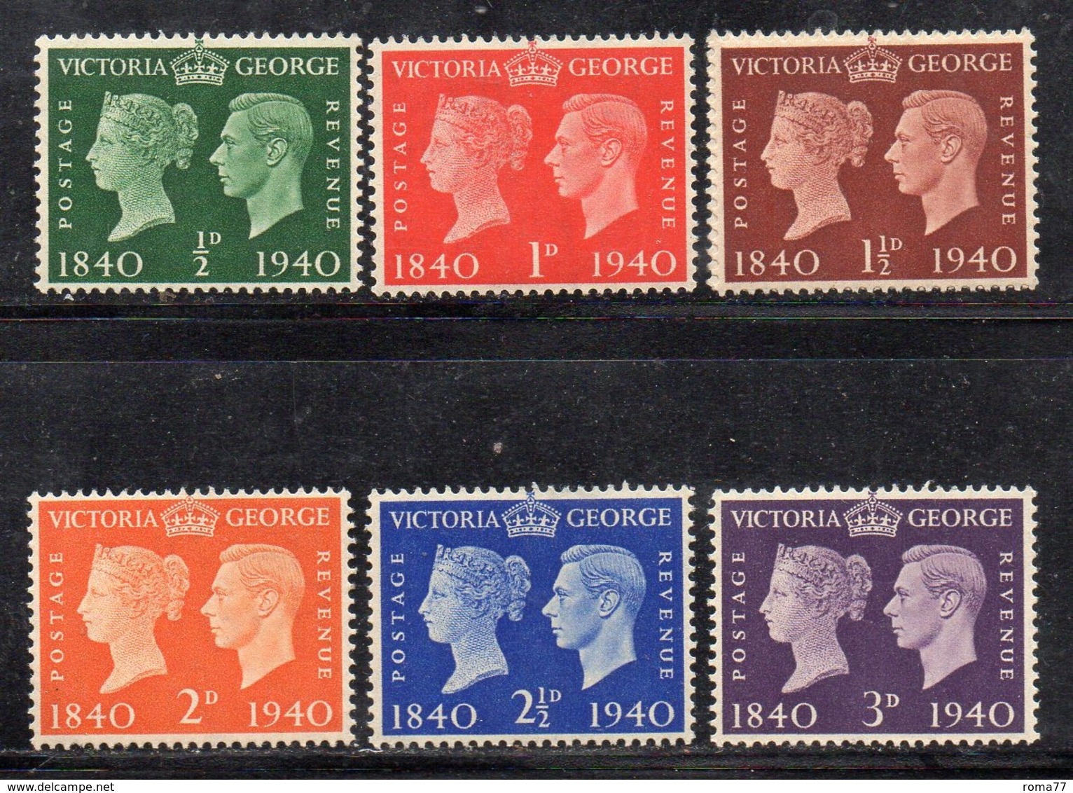 APR2519 - GRAN BRETAGNA 1940 , GVI Unificato N. 227/232   ***  MNH  (2380A). - Ungebraucht