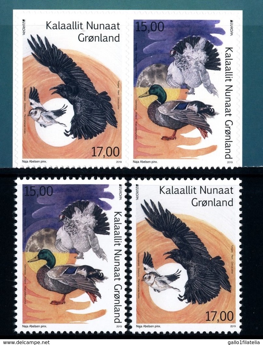 2019 - GROENLANDIA / GREENLAND - EUROPA  CEPT - UCCELLI / BIRDS - SET COMPLETO. MNH. - 2019