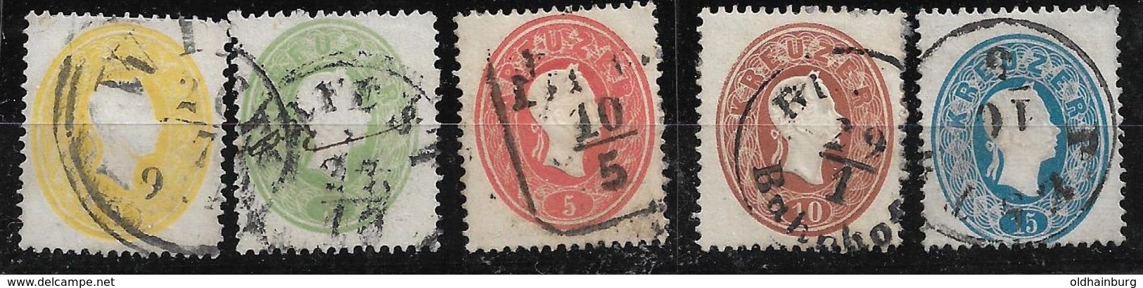 1520q: Österreich 1860-61, Serie Komplett Gestempelt (ANK 114.- €) - Gebraucht