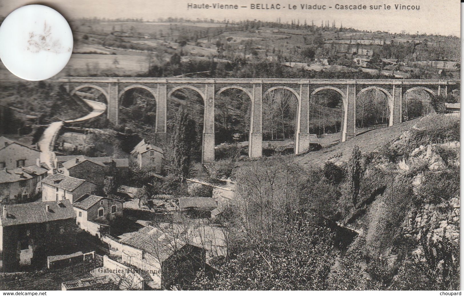 87 -Très Belle Carte Postale Ancienne De BELLAC Vue Aérienne Du Viaduc - Bellac