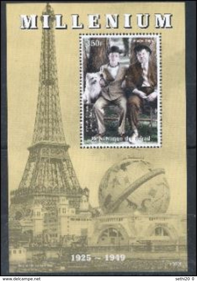 Tchad 1998 Tour Eiffel Laurel Et Hardy   MNH - Andere & Zonder Classificatie