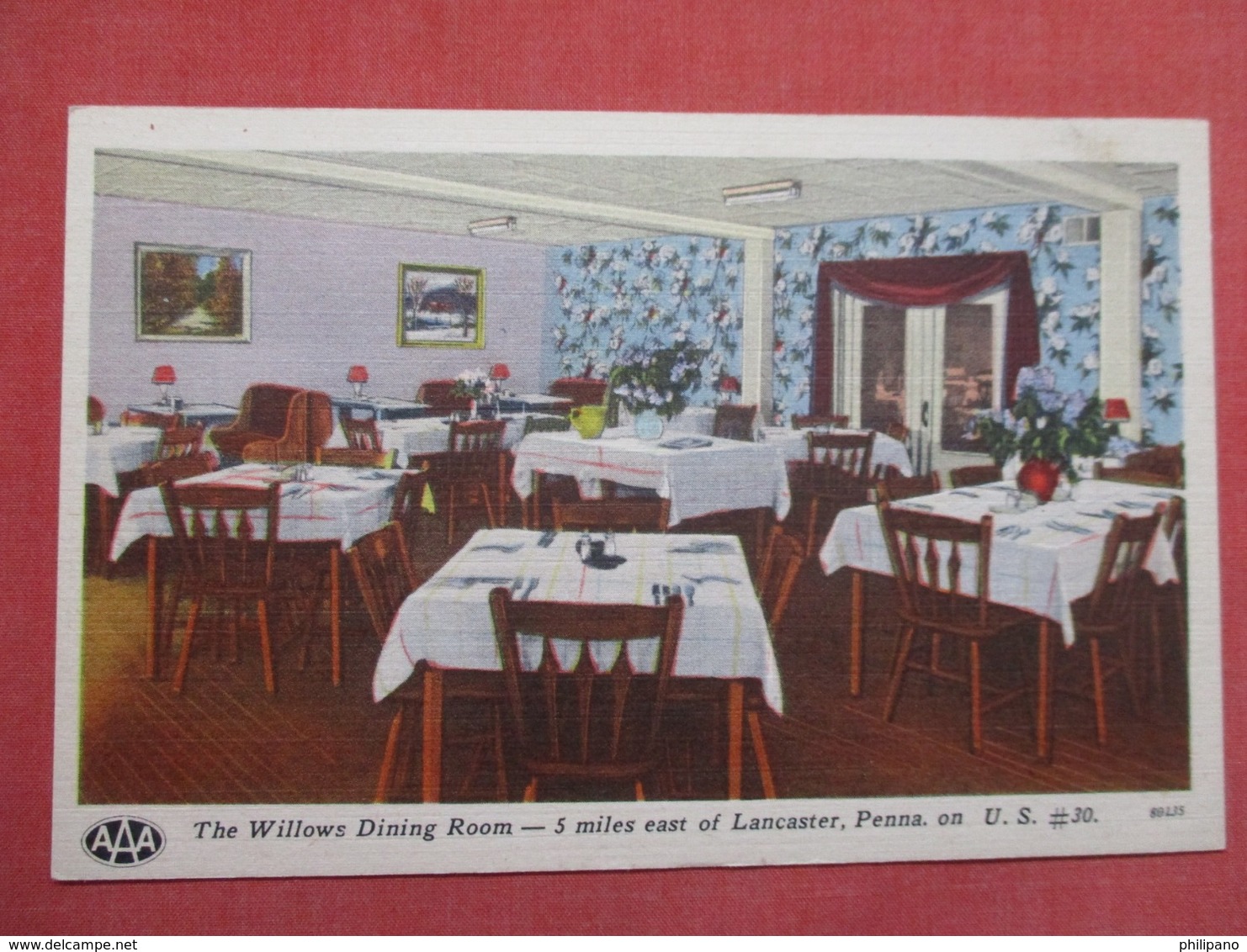 Pennsylvania >  The Willows Dining Room  5 Miles East Of Lancaster   Ref    3587 - Lancaster