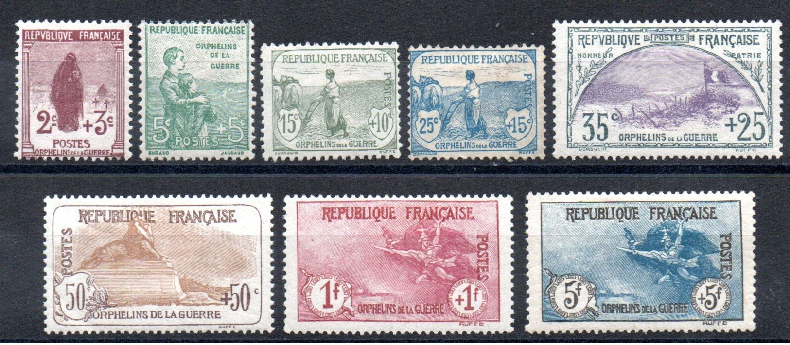 FRANCE - YT N° 148 à 155 Signé - Neufs * - MH - Cote: 3260,00 € - Bon Centrage - Unused Stamps