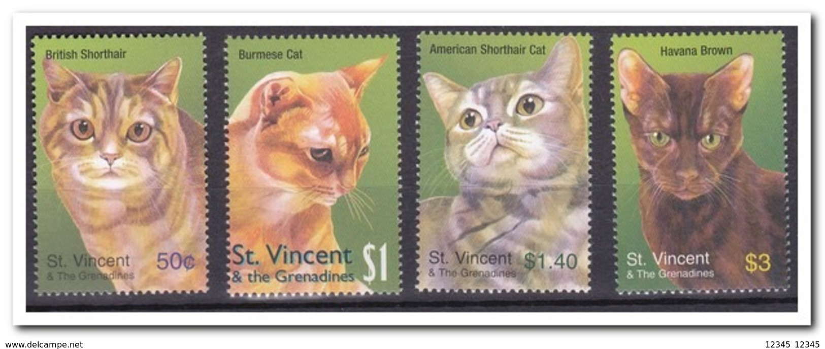 St. Vincent & The Grenadines 2003, Postfris MNH, Cats - St.-Vincent En De Grenadines