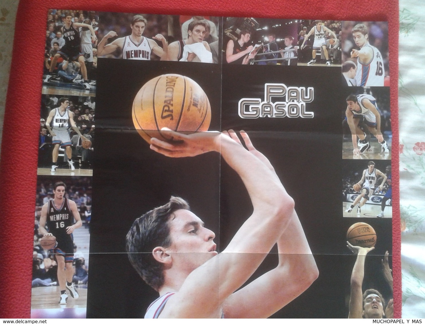 POSTER CARTEL DE BALONCESTO BASKETALL BASKET BALL PAU GASOL MICHAEL JORDAN Memphis Grizzlies NBA USA 69 CM X 50 CM VER F