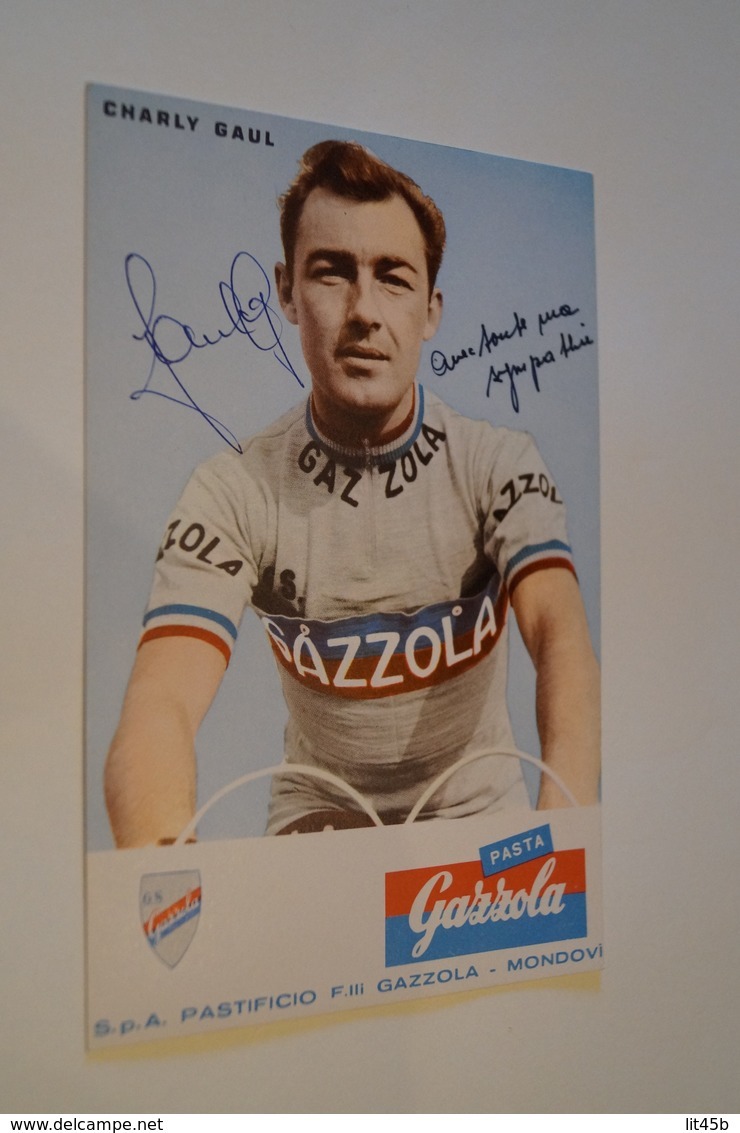 Coureurs Cyclistes,Tour De France ,Charly Gaul , RARE,dédicacé,collection,15 Cm. Sur 10 Cm. - Cyclisme