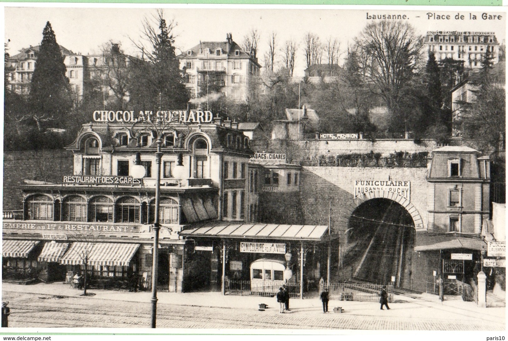 Suisse:Lausanne , Place De La Gare Et Funiculaire  Format:14/22 - Orte