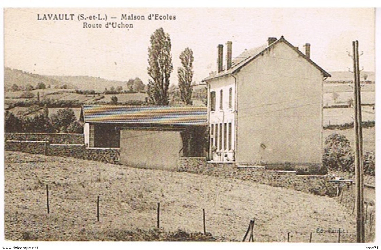 Lavault (71) Maison D'Ecoles, Route D'Uchon. - Altri & Non Classificati