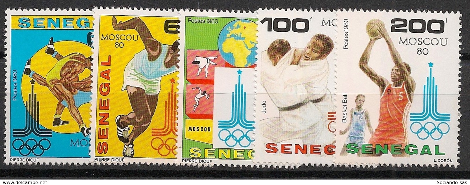 Sénégal - 1980 - N°Yv. 542 à 546 - Olympics / Moscou 80 - Neuf Luxe ** / MNH / Postfrisch - Estate 1980: Mosca