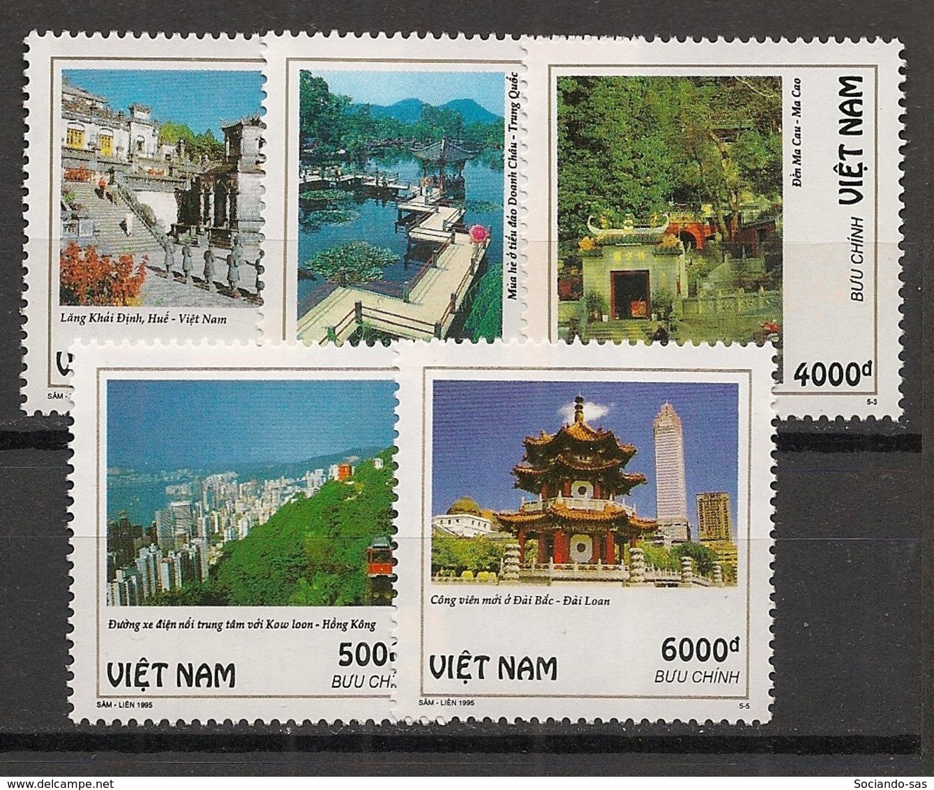 Vietnam - 1995 - N°Yv. 1585 à 1589 - Paysages - Neuf Luxe ** / MNH / Postfrisch - Vietnam