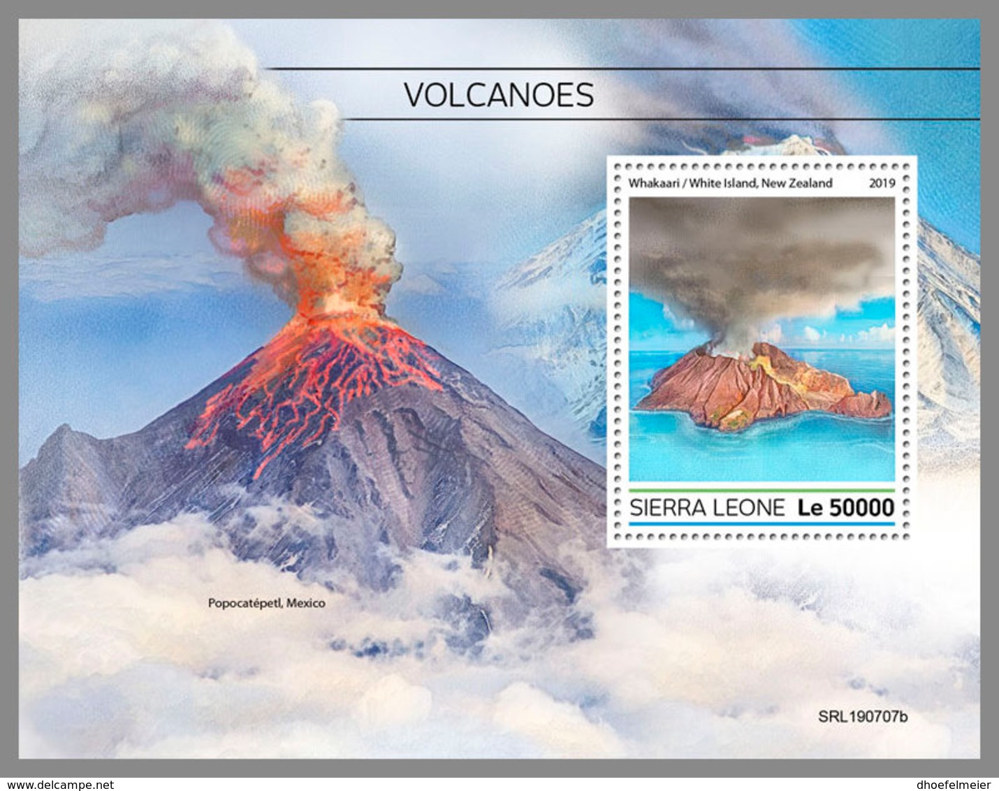 SIERRA LEONE 2019 MNH Volcanoes Vulkane Volcans S/S - IMPERFORATED - DH1934 - Volcanos