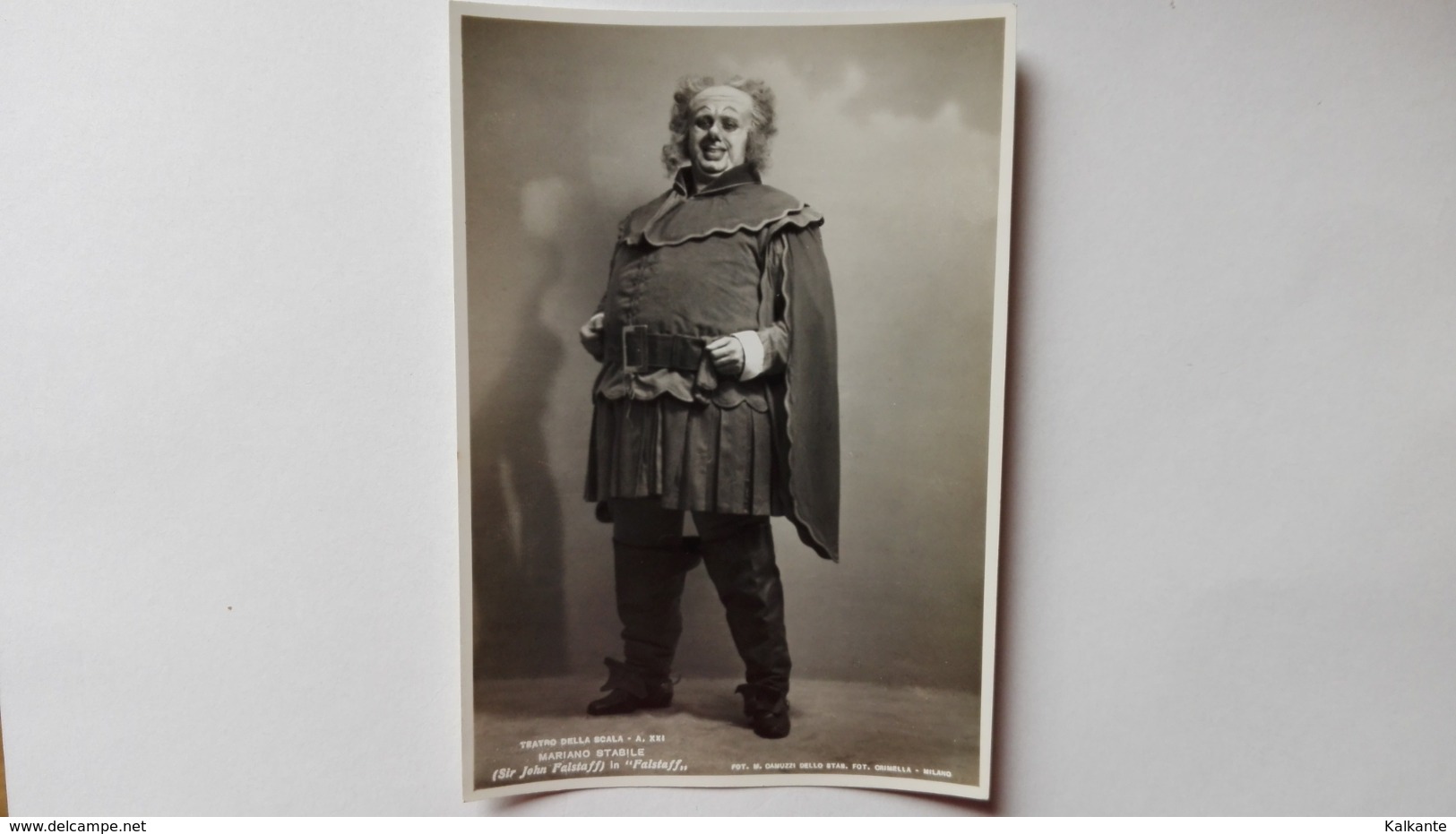 1943 - Foto Di Cantanti D'Opera Al Teatro La Scala Di Milano - Mariano Stabile In "Falstaff" - Opéra