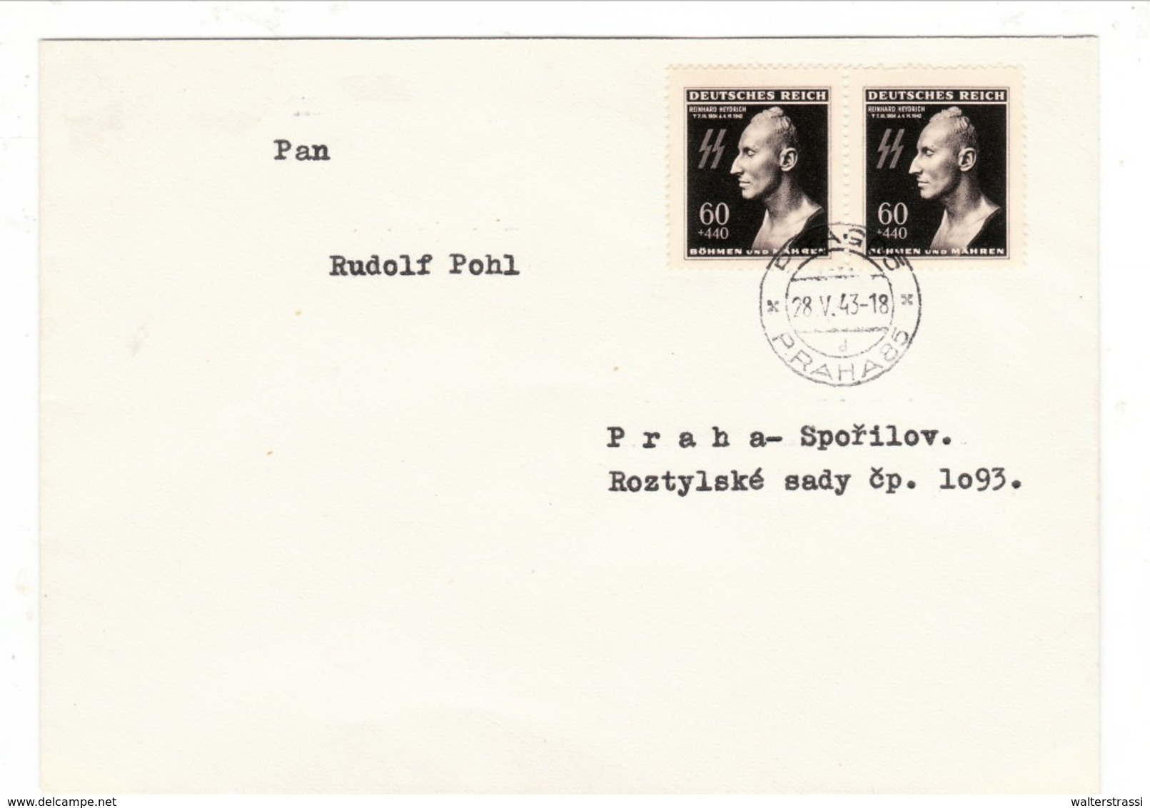 FDC Brief " Heydrich " - Briefe U. Dokumente