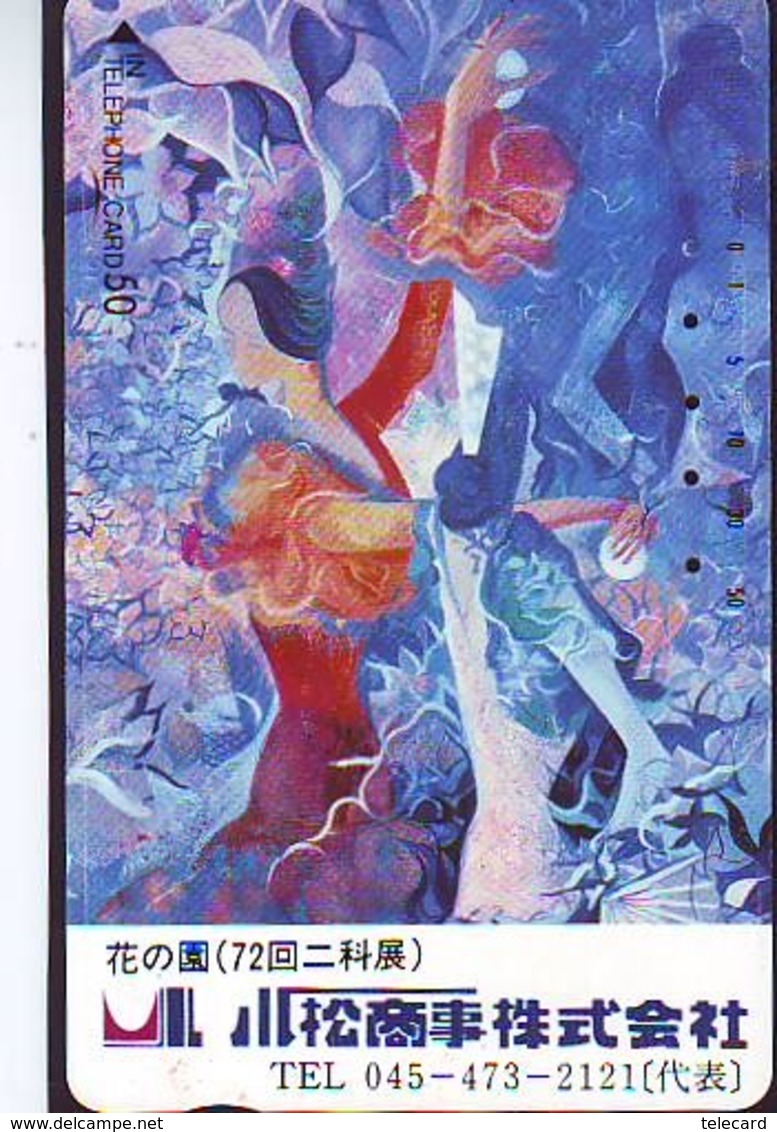 Télécarte Japon *  110-388884 * FEMME * PEINTURE FRANCE * ART (2444)  Japan * Phonecard * KUNST TK - Peinture