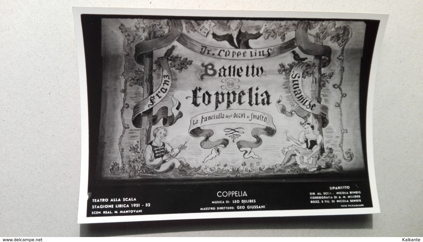 Foto Di Scena Del Teatro La Scala Di Milano - Coppelia - Stagione 1951-52 - Dans