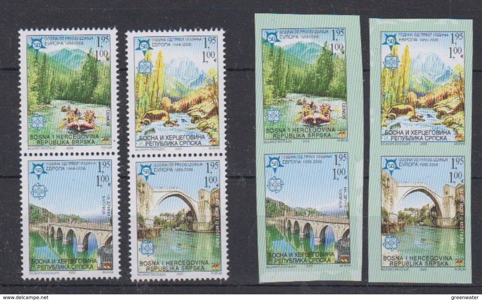 Bosnia/Herzegovina Serbia 2005 50Y Europa  4v  Perf & IMPERF ** Mnh (44494) - Europese Gedachte