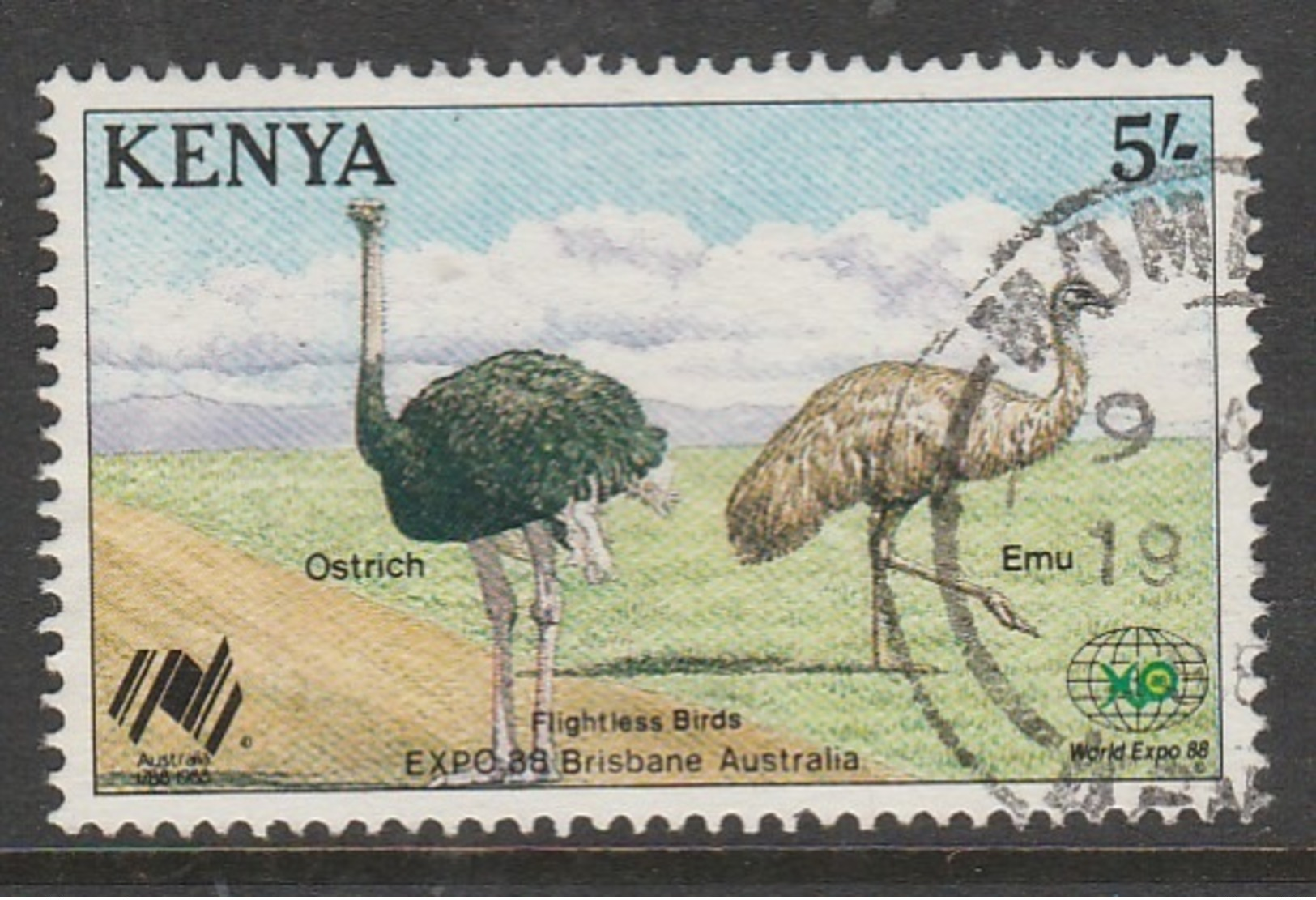 Kenya 1988 The 200th Anniversary Of Australian Settlement And World Fair "Expo '88" 5 Sh Multicoloured SW 449 O Used - Kenya (1963-...)